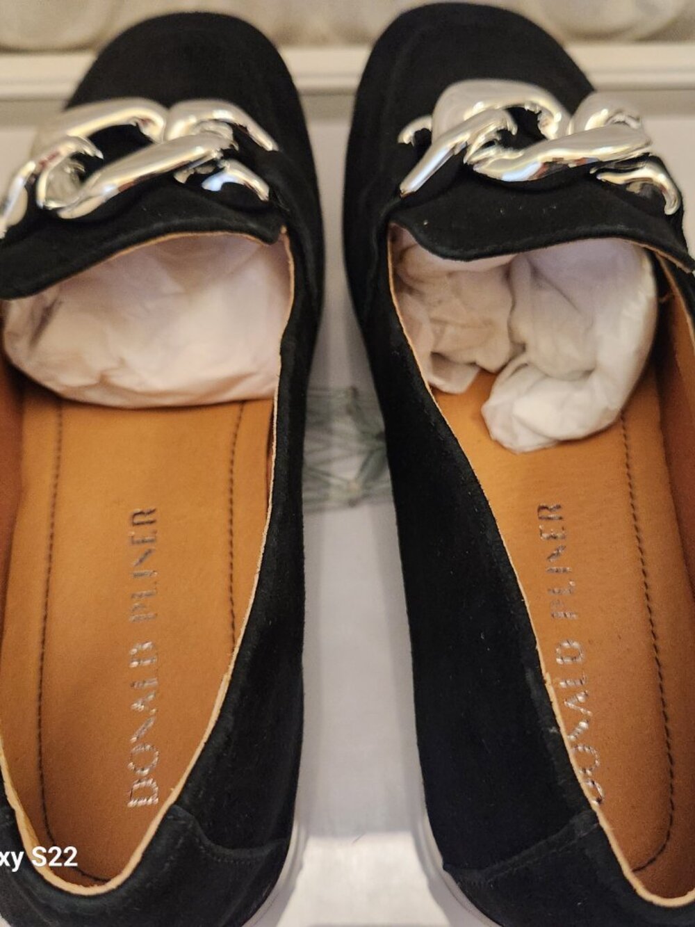 Donald Pliner "Bristolks" black kid suede loafers. NIB. Size 7.5 - Picture 7 of 11